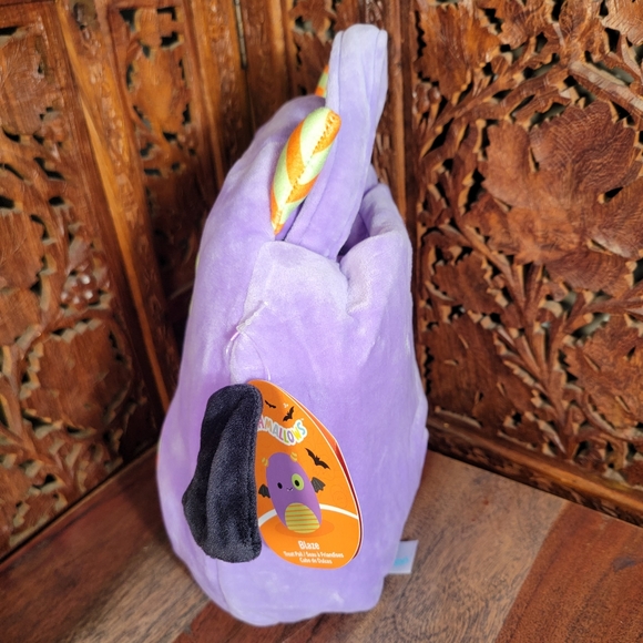 Squishmallows Blaze Bat Monster Halloween Treat Pail,Purse - Picture 3 of 10